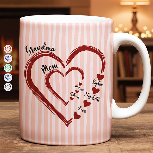 Personalized Sweethearts Mug - Custom Gift for Mom & Grandma