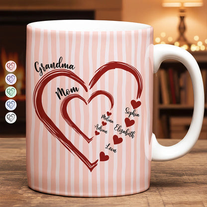 Personalized Sweethearts Mug - Custom Gift for Mom & Grandma
