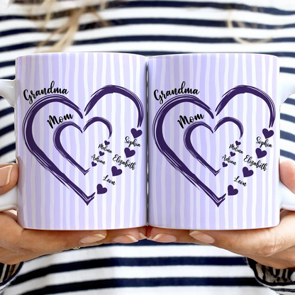 Personalized Sweethearts Mug - Custom Gift for Mom & Grandma