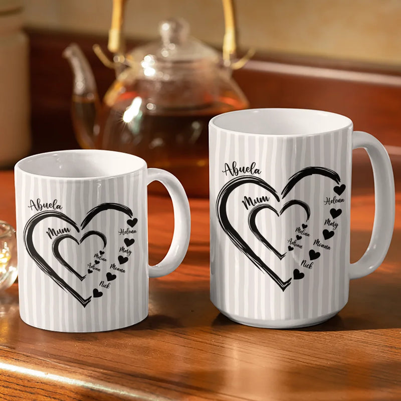 Personalized Sweethearts Mug - Custom Gift for Mom & Grandma