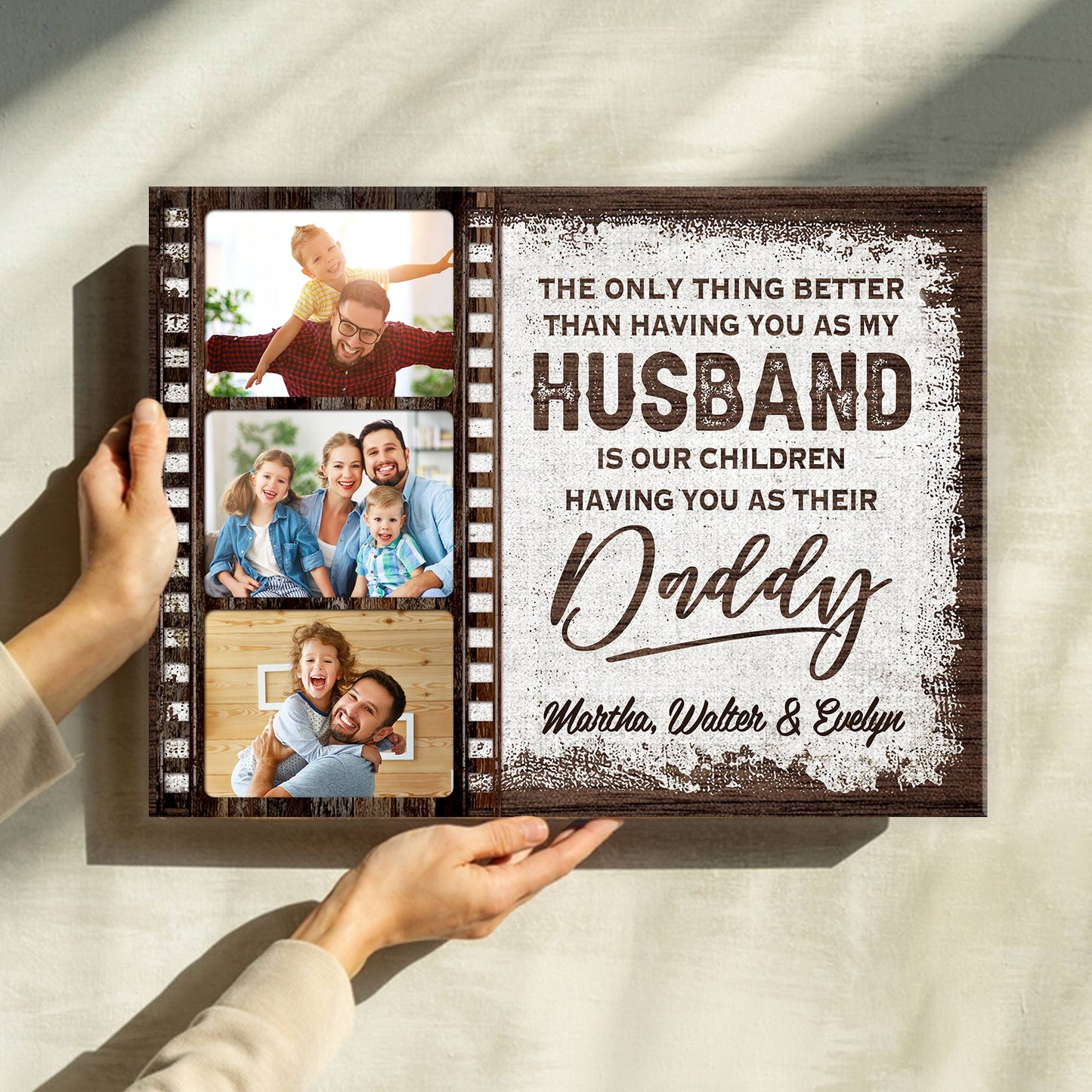 To Us You Are The World - Custom Photo & Name Canvas / Poster for Dad