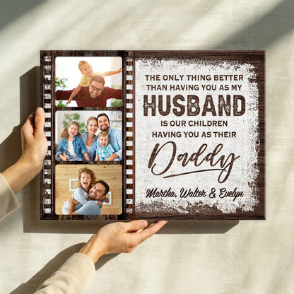 To Us You Are The World - Custom Photo & Name Canvas / Poster for Dad