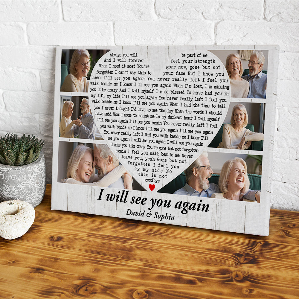 I Will See You Again - Personalized Custom Couple Photo Canvas / Poster