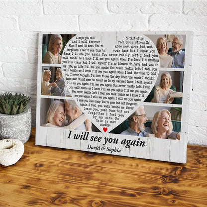 I Will See You Again - Personalized Custom Couple Photo Canvas / Poster