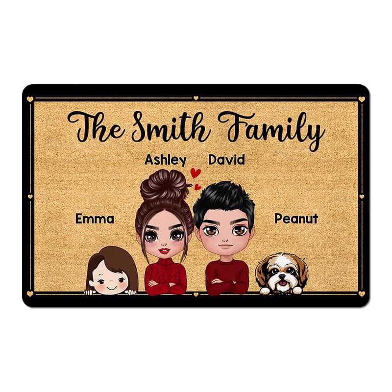 Family Name Dog Cat Personalized Doormat