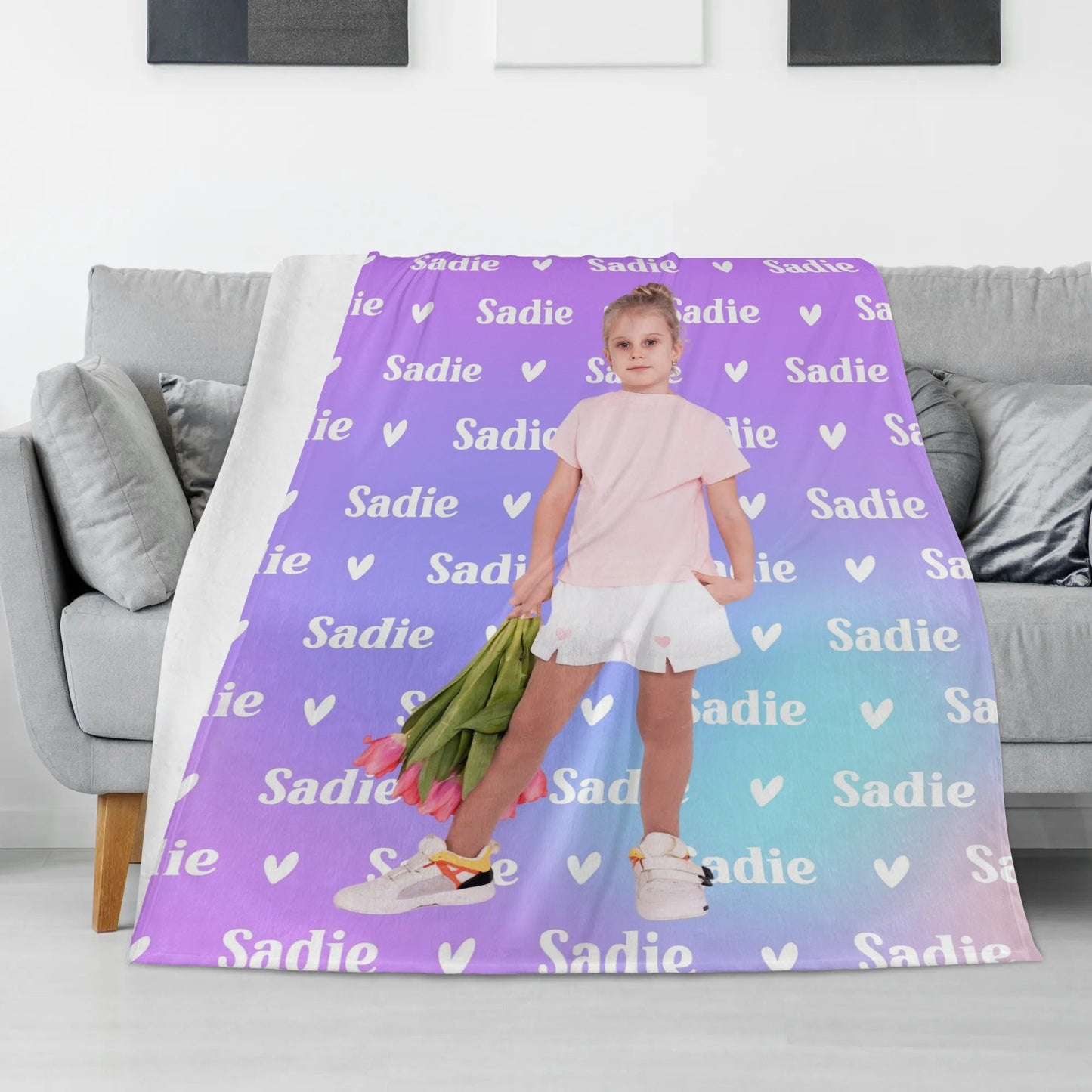 Personalized Name & Photo Blanket - Wrapped in Love, Made Just for You