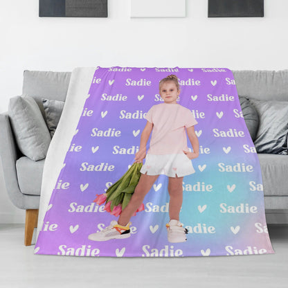 Personalized Name & Photo Blanket - Wrapped in Love, Made Just for You