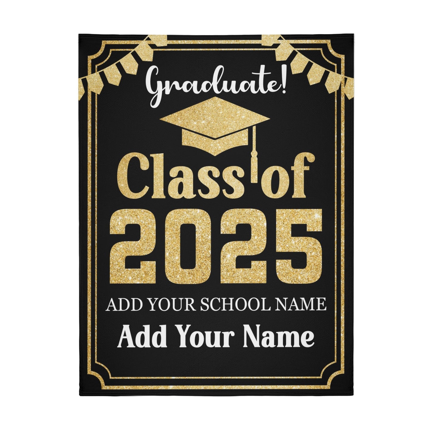 Class of 2025 Personalized Graduation Name Blanket - Memorable Gift