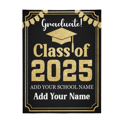 Class of 2025 Personalized Graduation Name Blanket - Memorable Gift