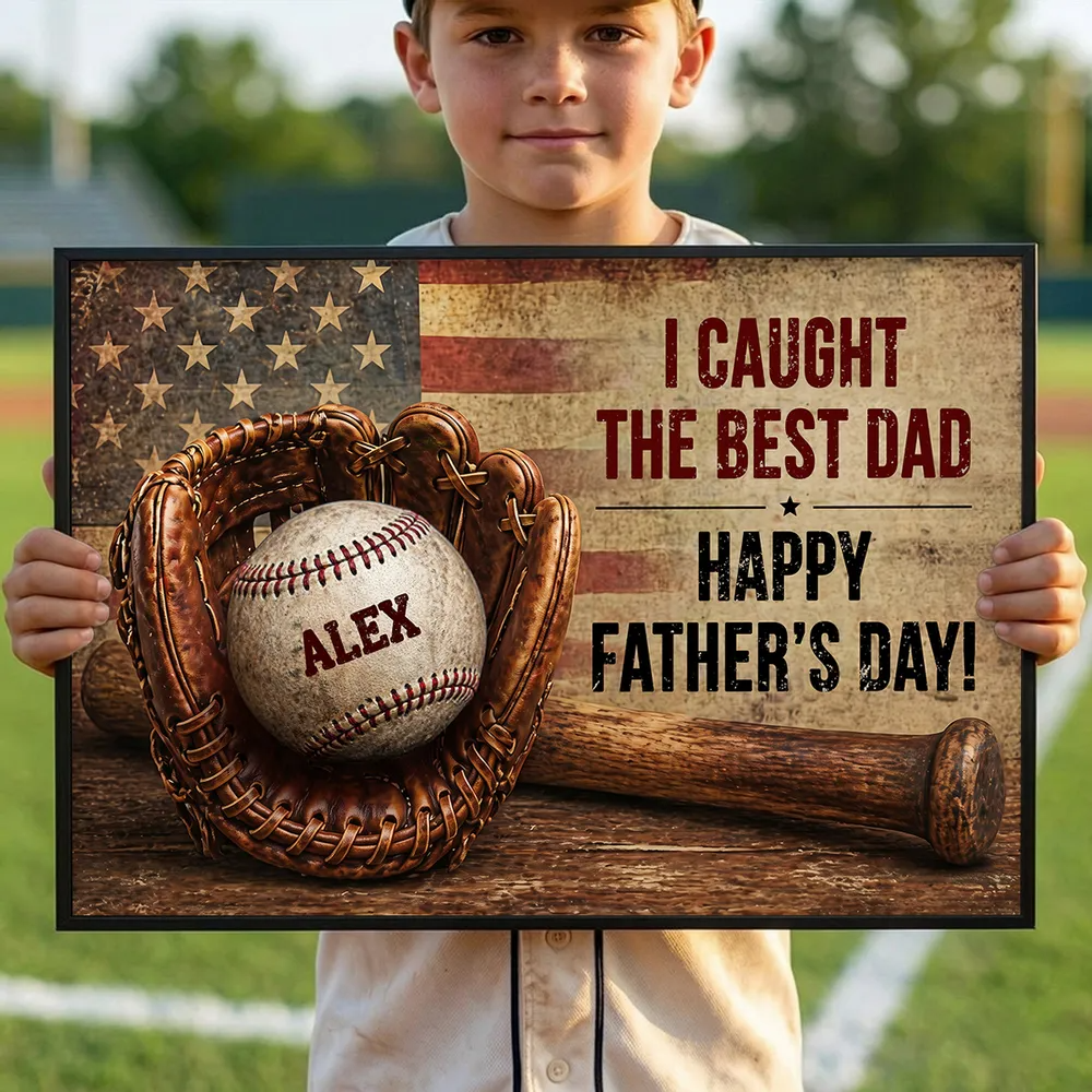 Personalized Baseball Dad Canvas personalization view for Dad