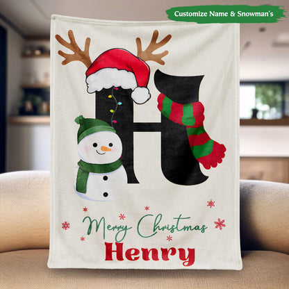 Merry Christmas - Personalized Holiday Blanket With Custom Name