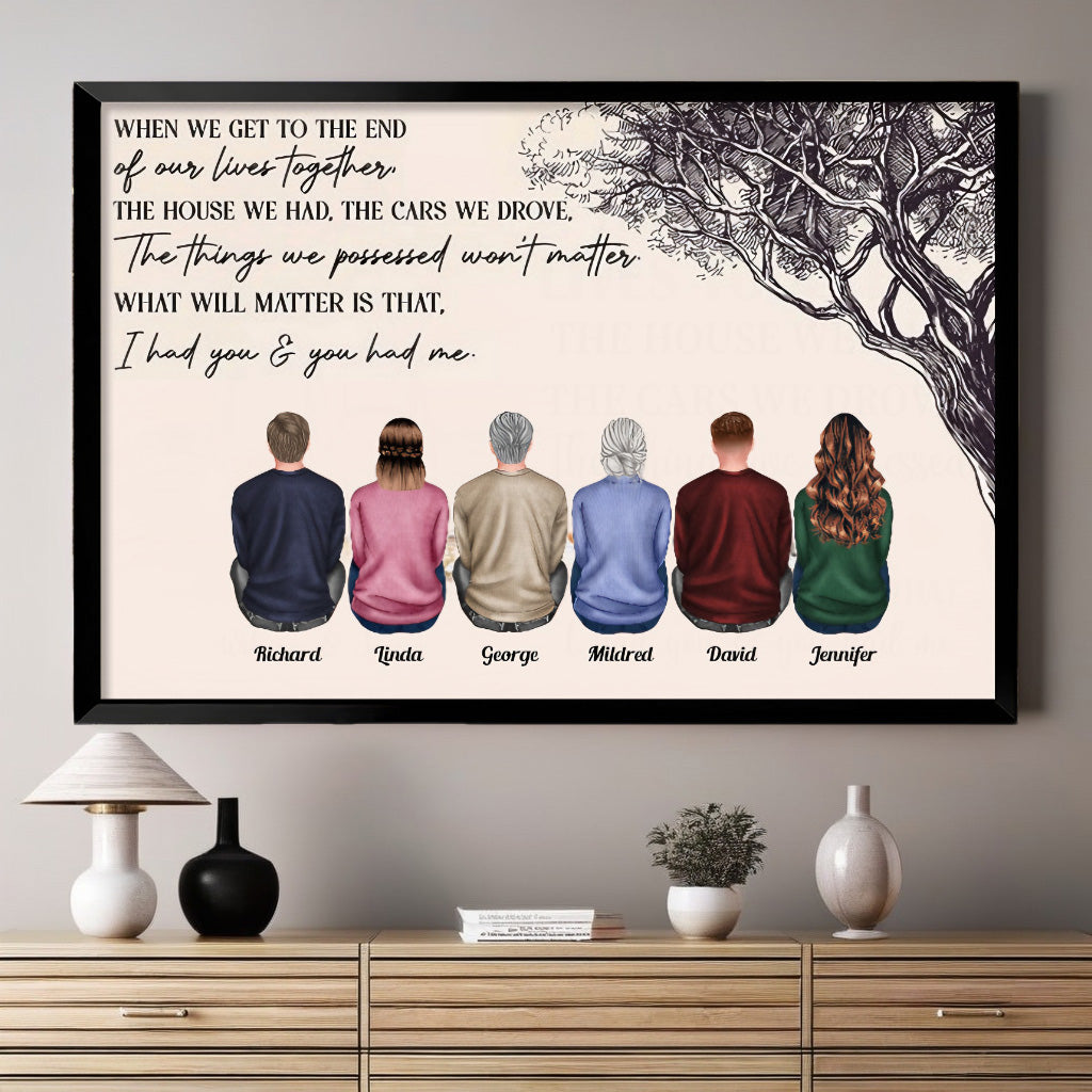 Heartfelt Personalized Family Canvas: 'I Had You & You Had Me' Wall Art