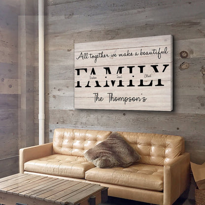 Family Is All - Personalized Custom Photo Canvas - Blithe Hub
