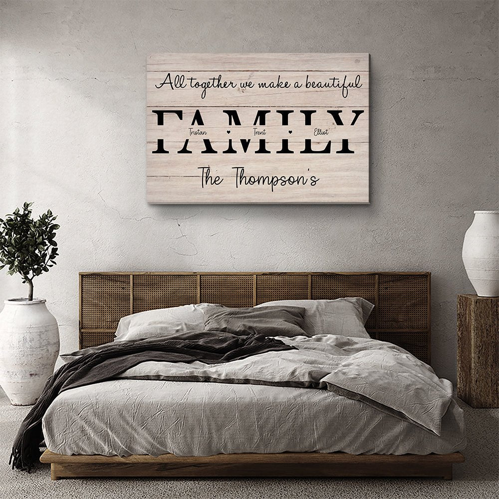 Family Is All - Personalized Custom Photo Canvas - Blithe Hub