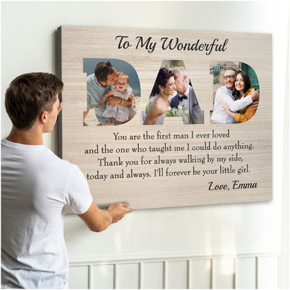 Personalized Dad Photo Canvas for Dad with personalized design details for meaningful gifting image 8