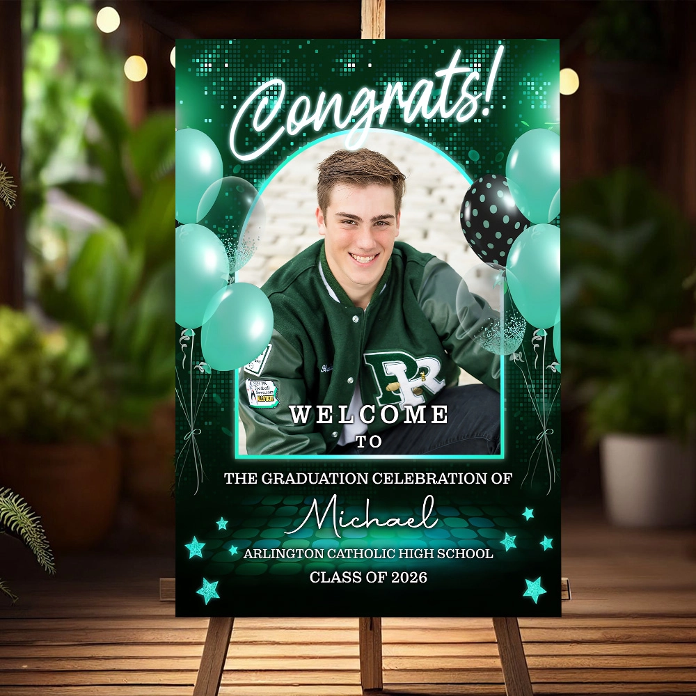 Personalized Graduation Welcome Canvas / Poster - Custom Photo Graduation Gifts