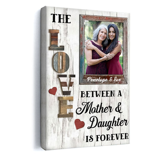 “The Love Between a Mother and Daughter” - Personalized Canvas / Poster