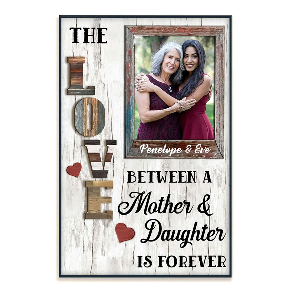 “The Love Between a Mother and Daughter” - Personalized Canvas / Poster