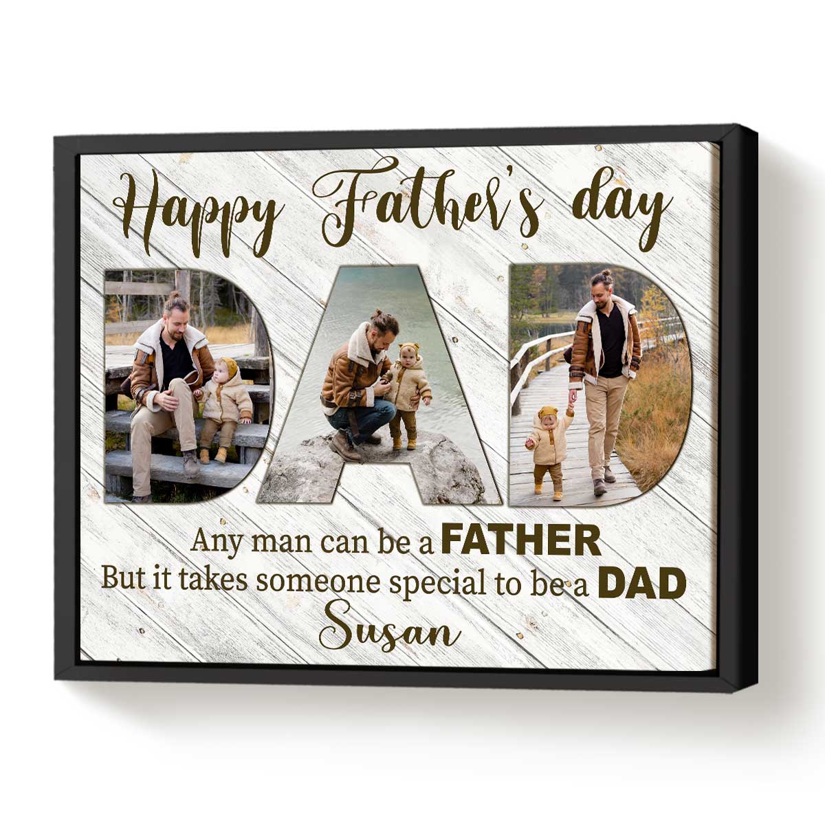 Personalized Father's Day Canvas for Dad with personalized design details for meaningful gifting image 6