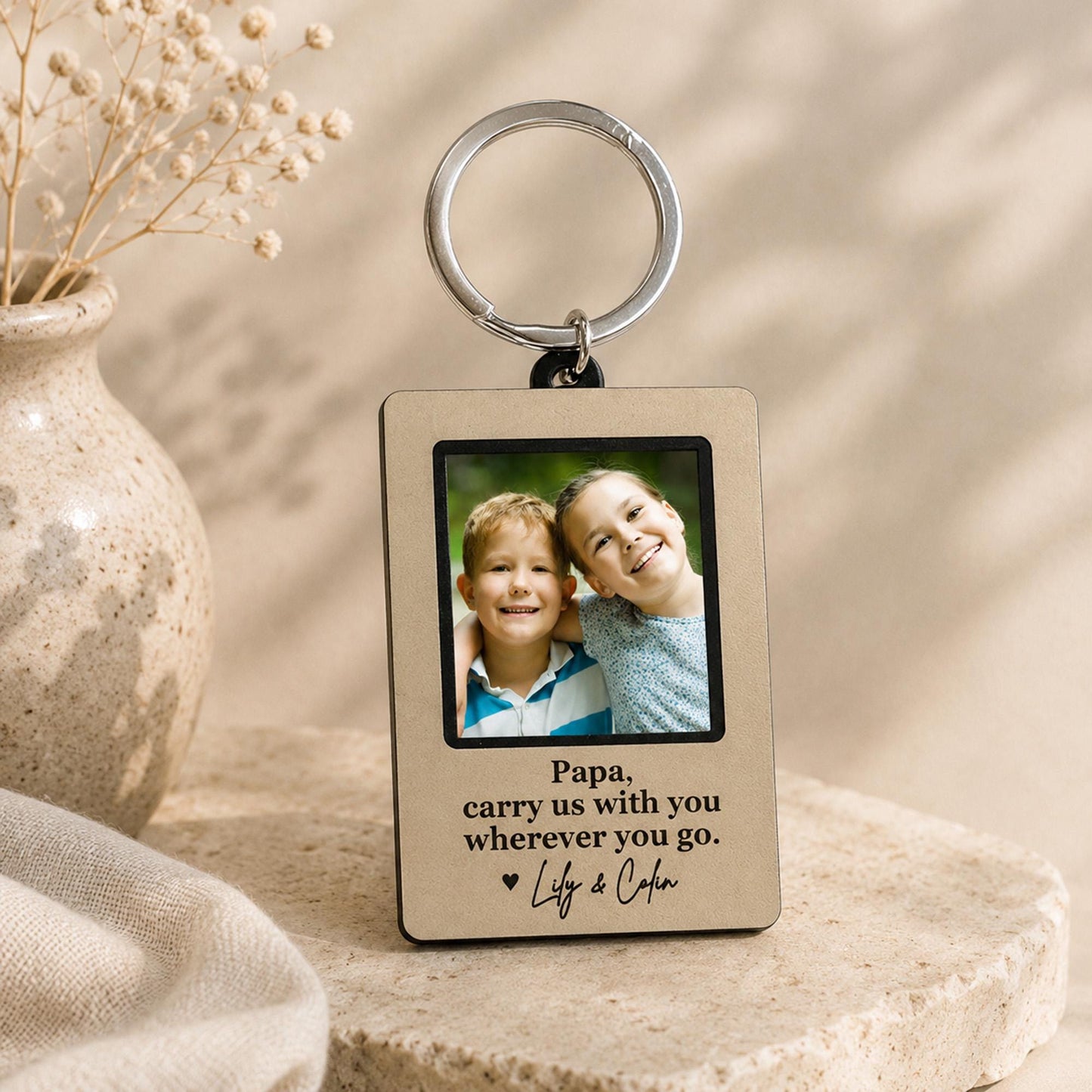 Personalized Photo Keychain For Dad personalization view for Dad