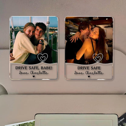 Car Hanger material and size view - Custom Photo Car Visor Clip