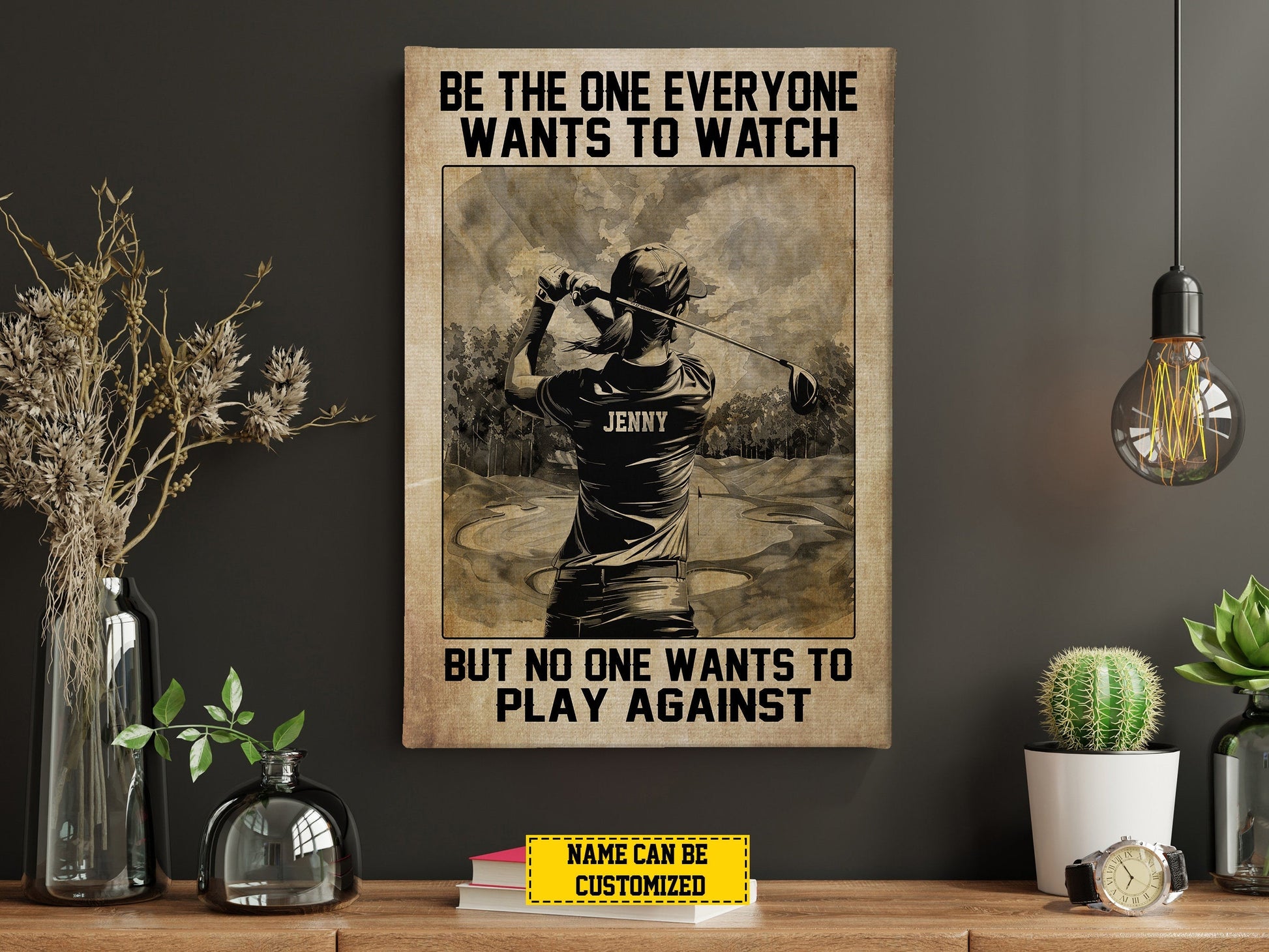 Personalized Golf Player Poster / Canvas - Gift For Golf Lovers