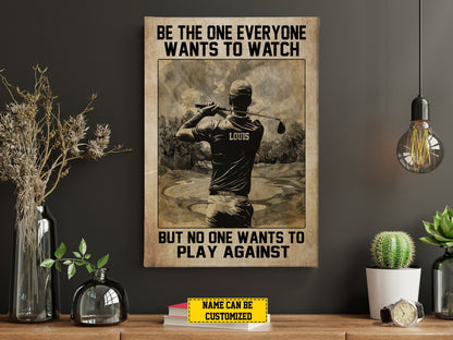 Personalized Golf Player Poster / Canvas - Gift For Golf Lovers