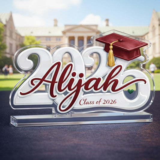 Personalized Graduation Acrylic Plaque - Custom Class of 2026 Gift