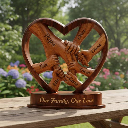 Our Family Our Love - Personalized Custom Name Plaque