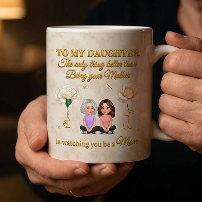 “To My Daughter” Custom Birth Month Flower Mug - Heartfelt Mother’s Day Gift