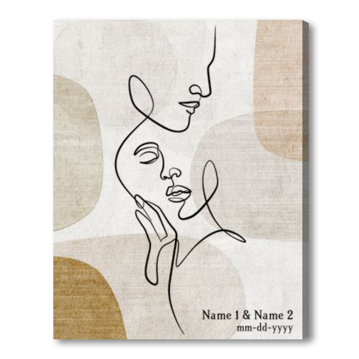 Personalized Sentimental Line Couple Art Canvas / Poster - Custom Couple Gift
