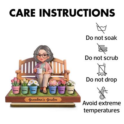 Personalized Grandma’s Garden Plaque: A Garden of Love for Grandma