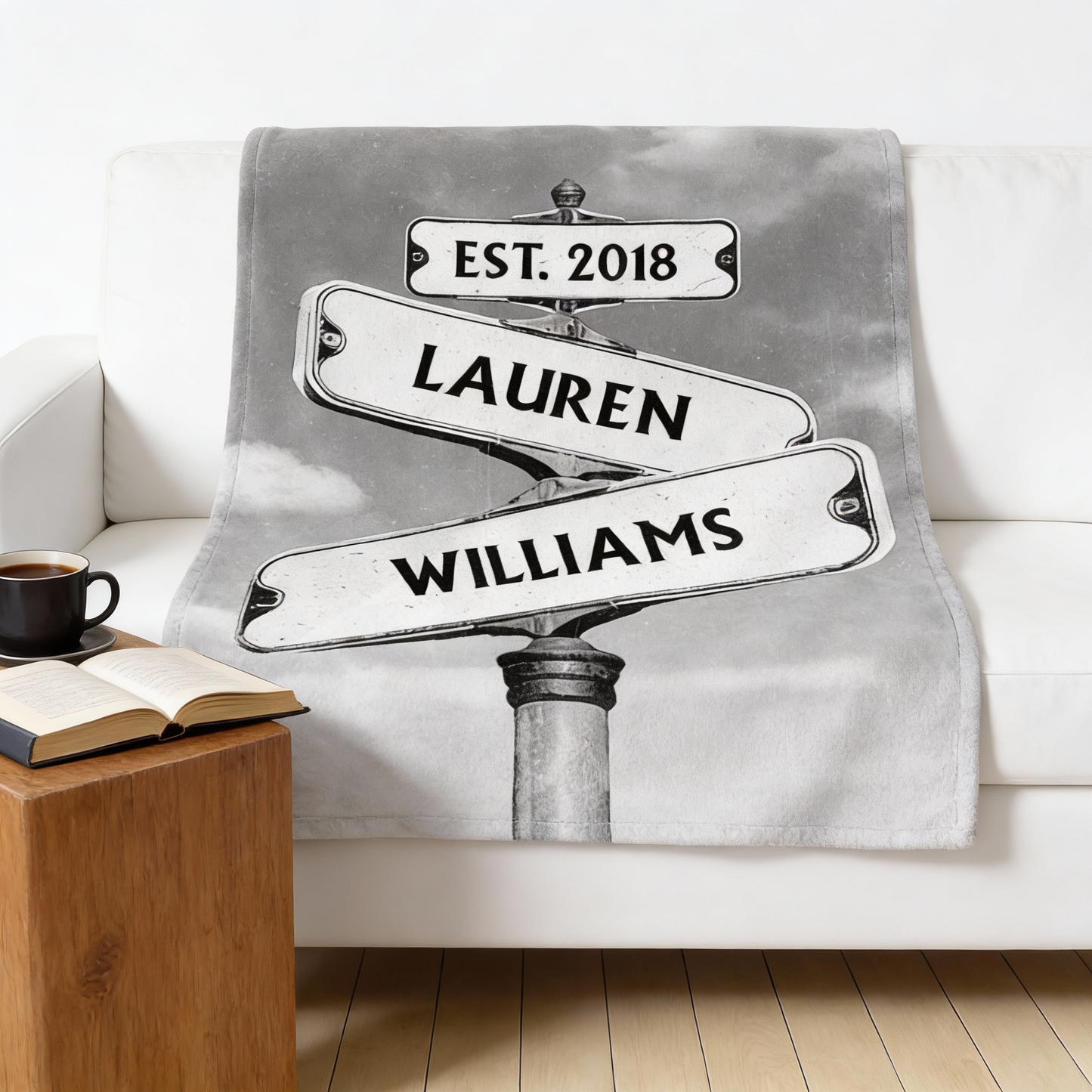 Personalized Custom Always Beside You Couple Blanket - Anniversary Gift For Husband Wife