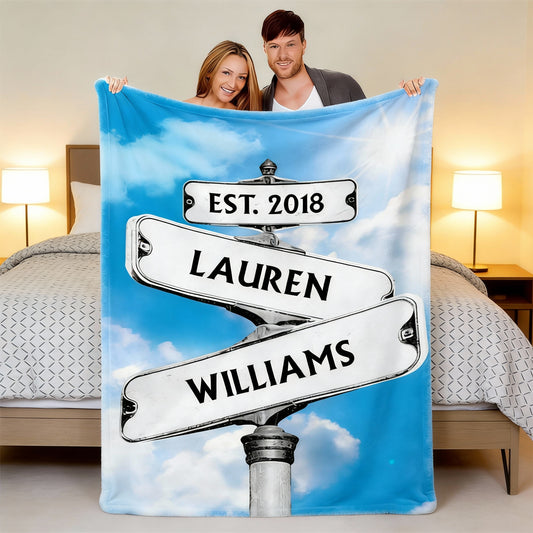 Personalized Custom Always Beside You Couple Blanket - Anniversary Gift For Husband Wife