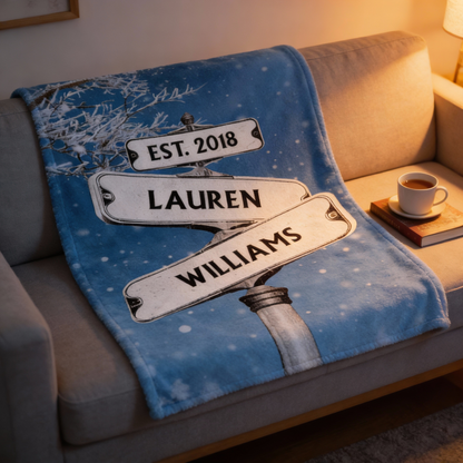 Personalized Custom Always Beside You Couple Blanket - Anniversary Gift For Husband Wife