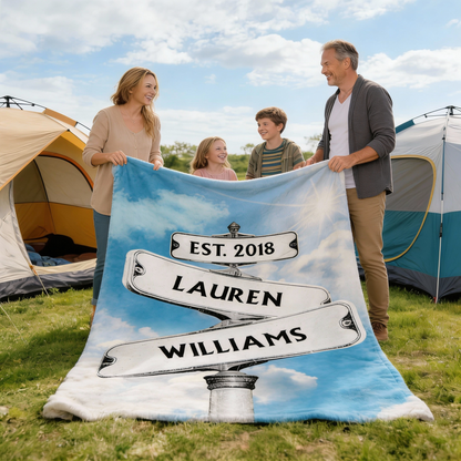 Personalized Custom Always Beside You Couple Blanket - Anniversary Gift For Husband Wife