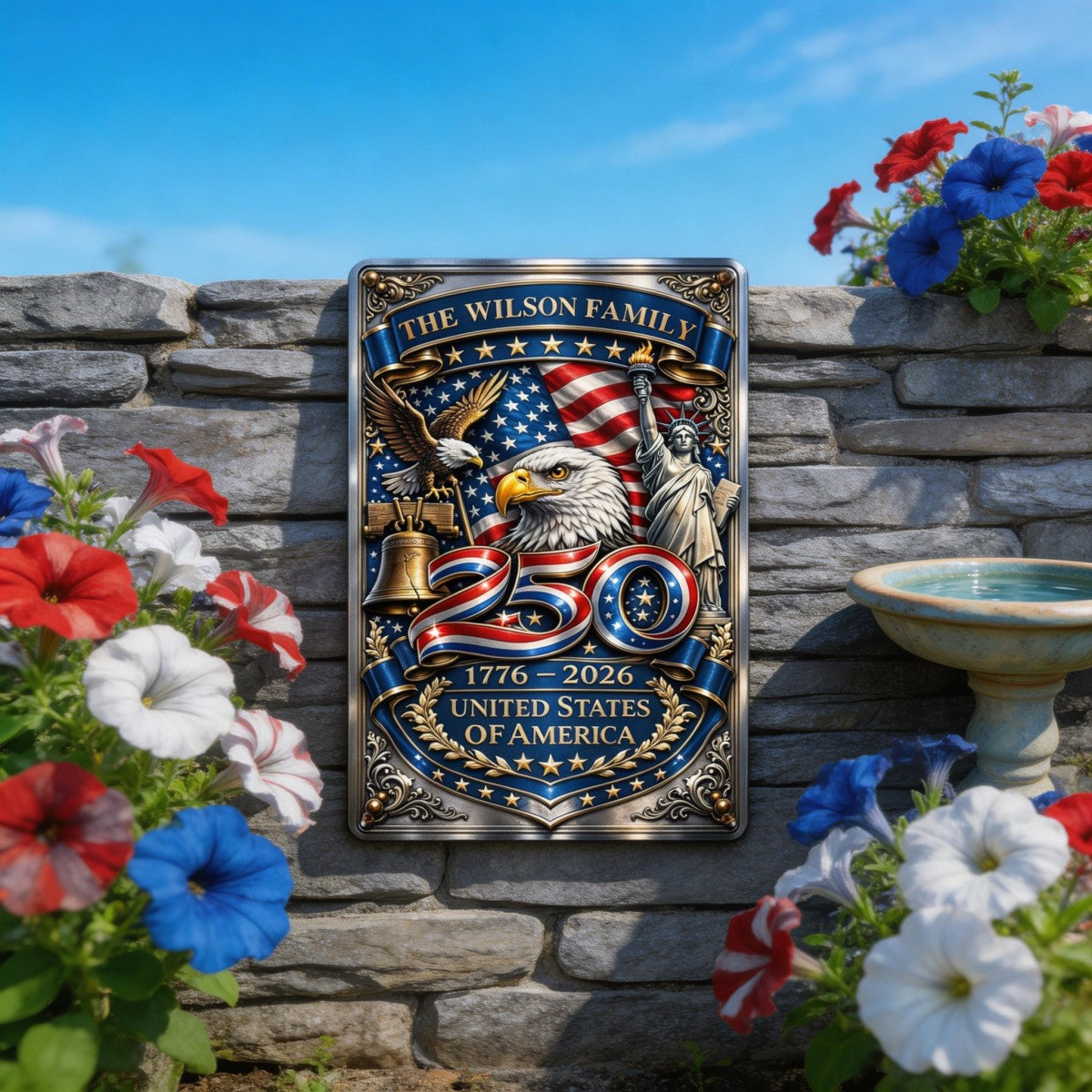 250th Anniversary Personalized Metal Sign - Custom Home Decor