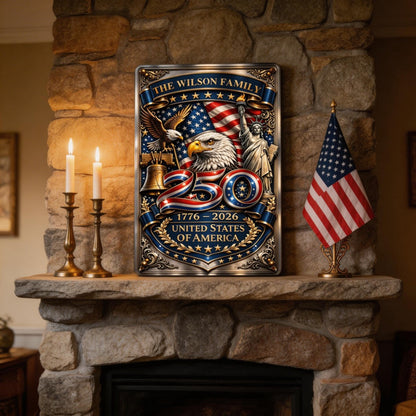 250th Anniversary Personalized Metal Sign - Custom Home Decor
