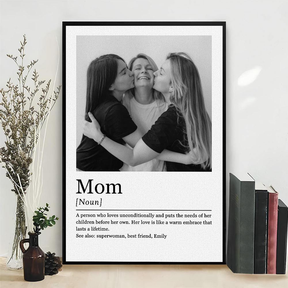 Mom Definition - Personalized Custom Photo Poster / Canvas