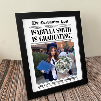 “Class of 2026” Personalized Poster / Canvas - Custom Photo Graduation Gift