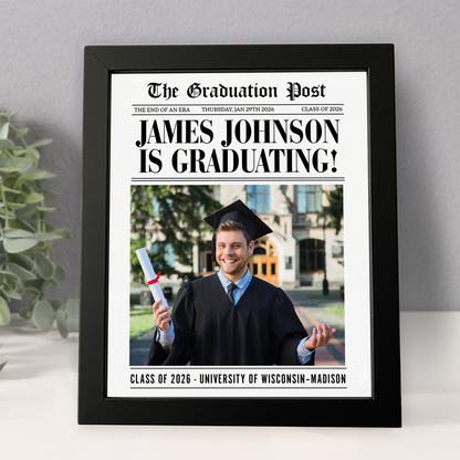 “Class of 2026” Personalized Poster / Canvas - Custom Photo Graduation Gift