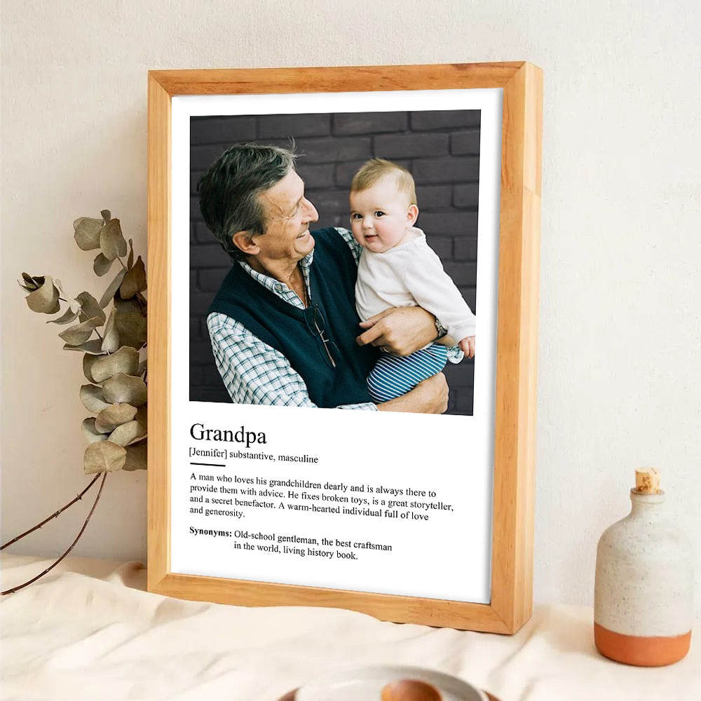 Personalized Grandpa Definition Photo Canvas / Poster - Custom Father’s Day Gift