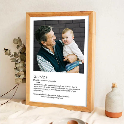 Personalized Grandpa Definition Photo Canvas / Poster - Custom Father’s Day Gift