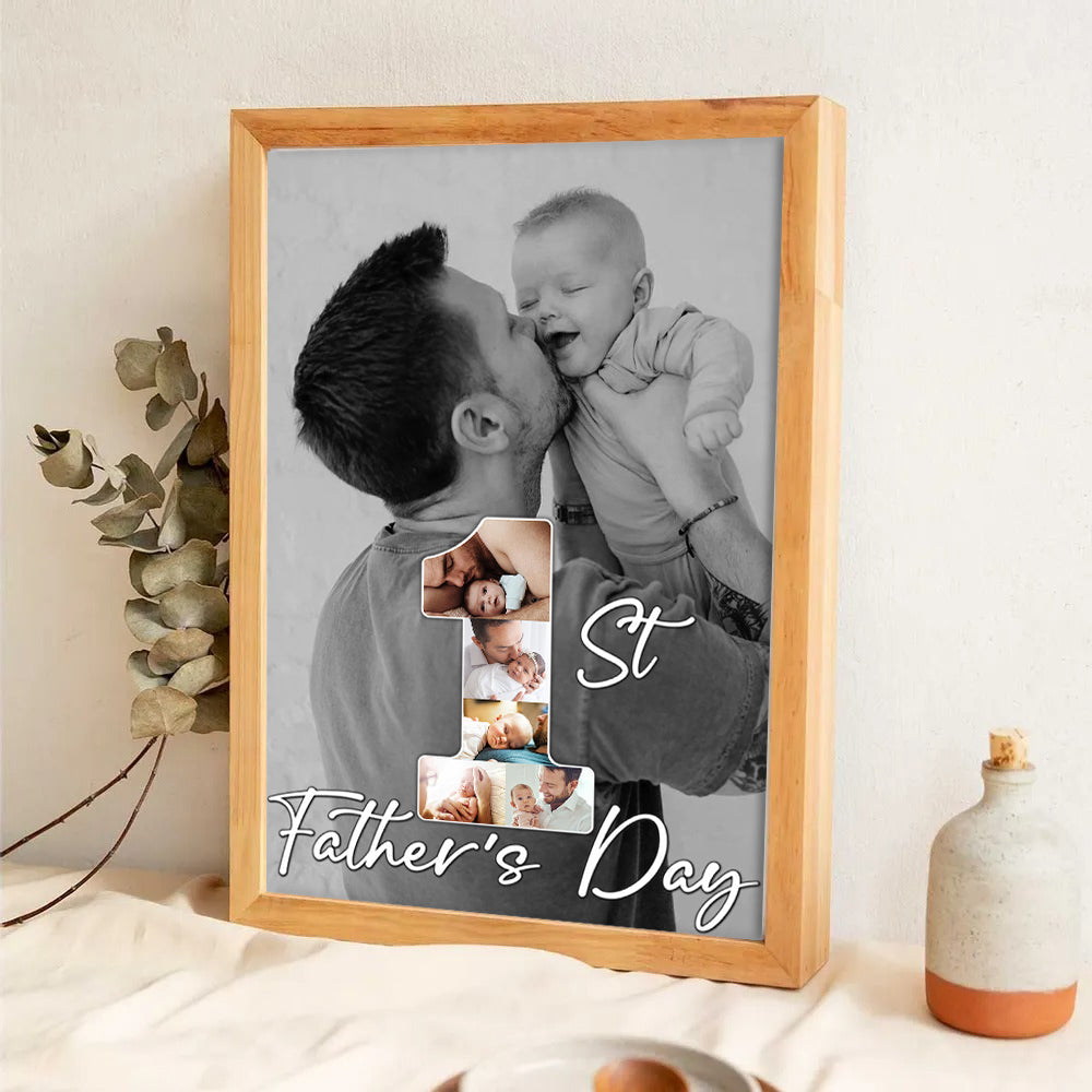Personalized Custom Photo Canvas / Poster - 1st Father’s Day Gift from Wife