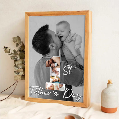 Personalized Custom Photo Canvas / Poster - 1st Father’s Day Gift from Wife