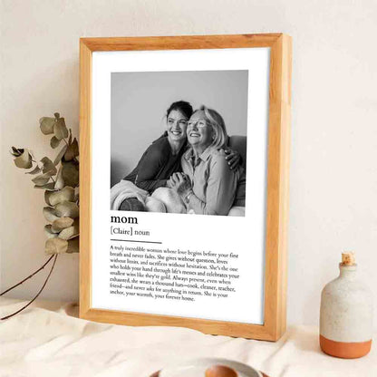 Personalized Custom Photo Mom Definition Poster / Canvas - Mother's Day Gift For Mom