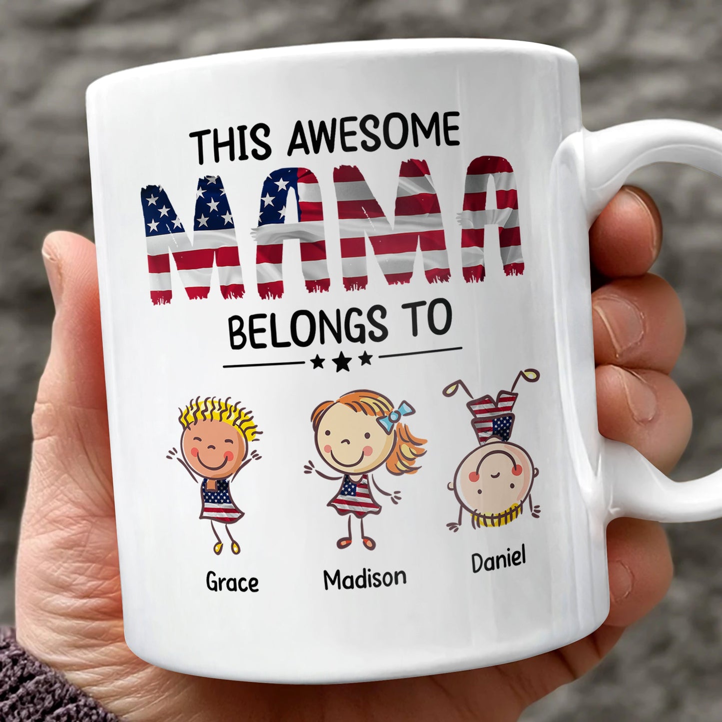 This Awesome Mom Belongs To - Personalized Mug