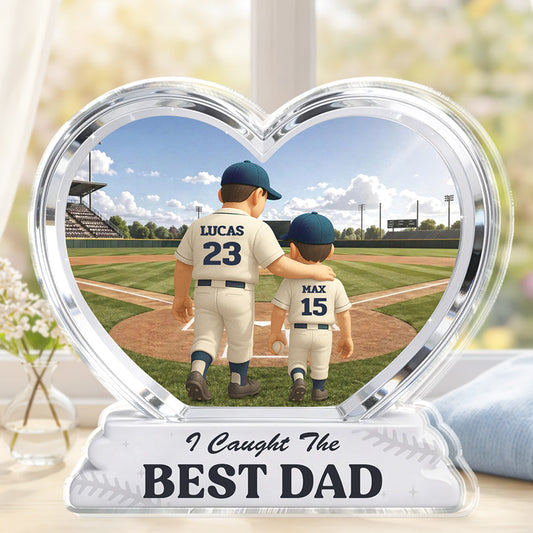Personalized Baseball Plaque for Dad with personalized design details for meaningful gifting