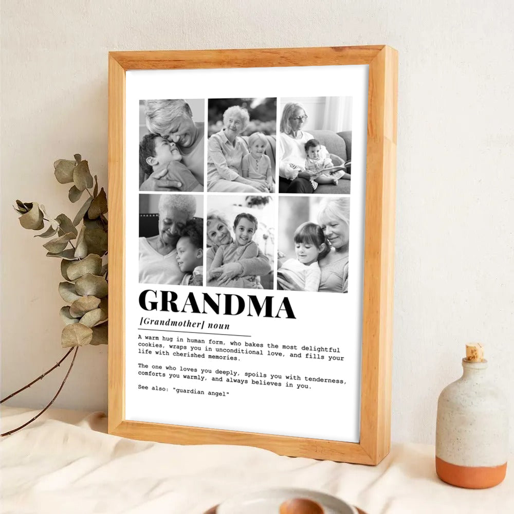 Grandma Definition - Personalized Custom Photo Poster / Canvas