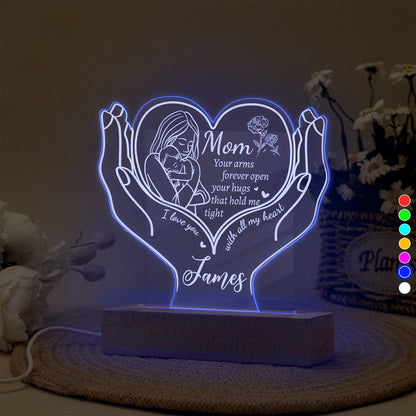 Personalized LED Night Light - A Heartfelt Tribute to Mom